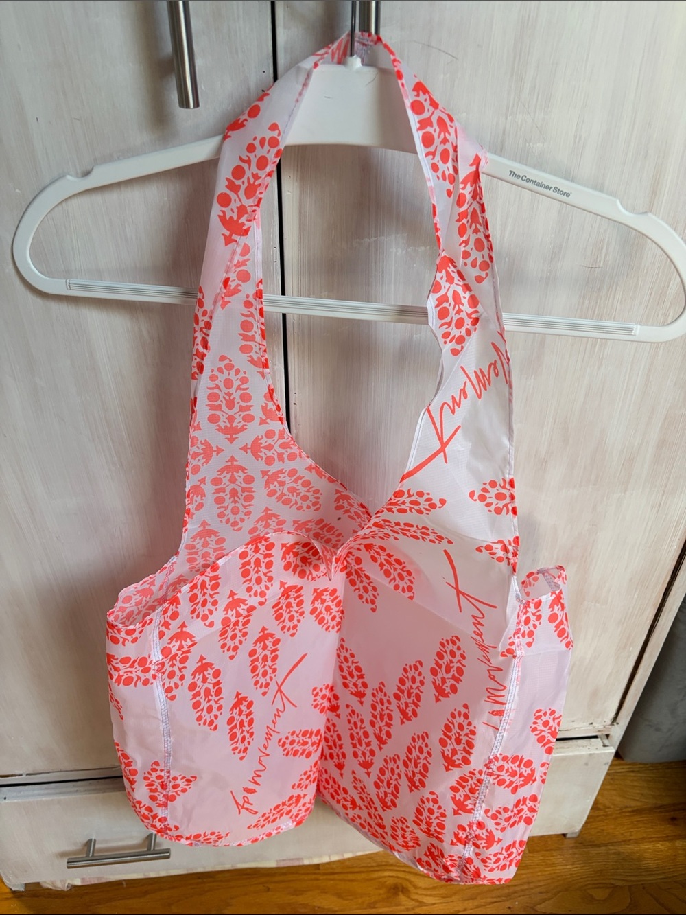 Free People  Movement Reusable Tote Bag with Coral Print